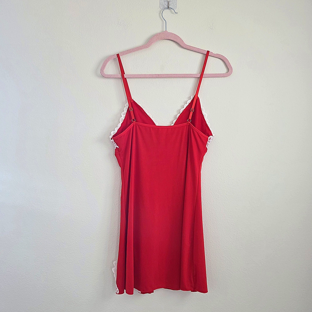 NWOT Valentines DAY Red Lace Trim Chemise - Picture 2 of 4